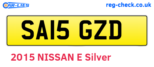 SA15GZD are the vehicle registration plates.