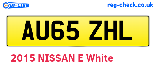 AU65ZHL are the vehicle registration plates.