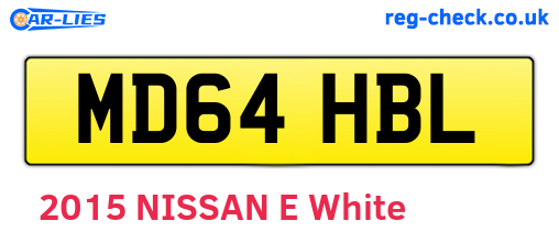 MD64HBL are the vehicle registration plates.