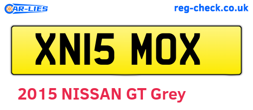 XN15MOX are the vehicle registration plates.