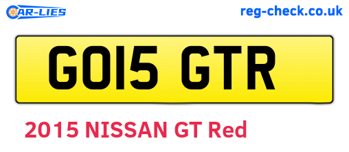 GO15GTR are the vehicle registration plates.
