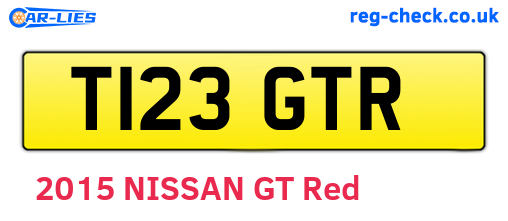 T123GTR are the vehicle registration plates.