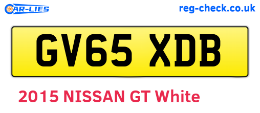 GV65XDB are the vehicle registration plates.
