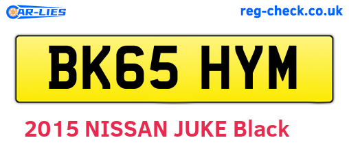 BK65HYM are the vehicle registration plates.