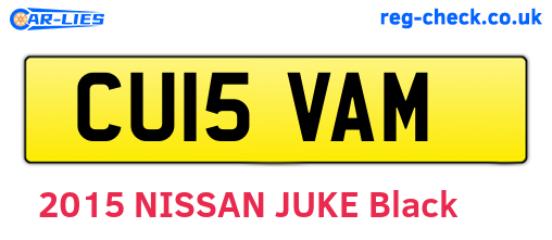 CU15VAM are the vehicle registration plates.