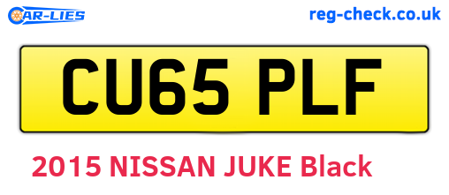 CU65PLF are the vehicle registration plates.