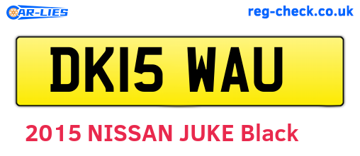 DK15WAU are the vehicle registration plates.