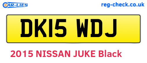 DK15WDJ are the vehicle registration plates.