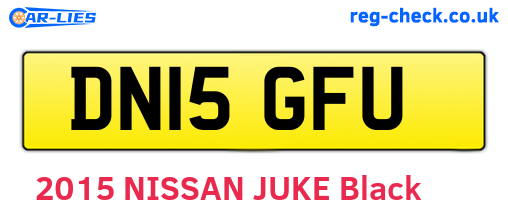 DN15GFU are the vehicle registration plates.