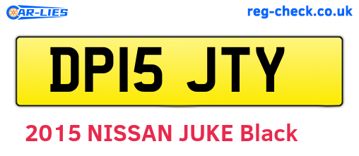 DP15JTY are the vehicle registration plates.