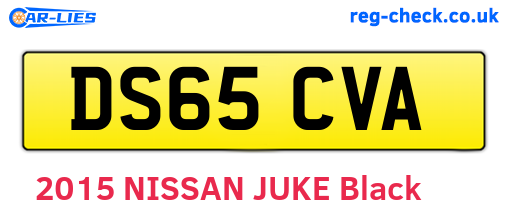 DS65CVA are the vehicle registration plates.