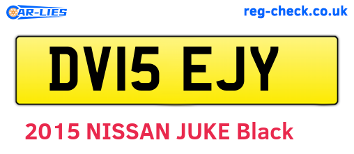 DV15EJY are the vehicle registration plates.