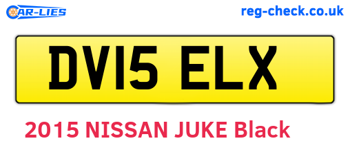 DV15ELX are the vehicle registration plates.