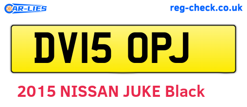 DV15OPJ are the vehicle registration plates.