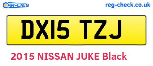 DX15TZJ are the vehicle registration plates.