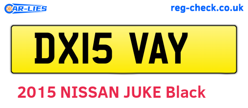 DX15VAY are the vehicle registration plates.
