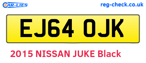 EJ64OJK are the vehicle registration plates.