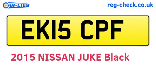 EK15CPF are the vehicle registration plates.