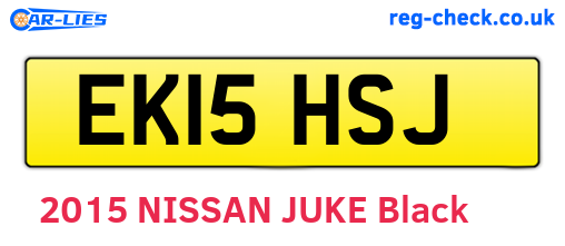EK15HSJ are the vehicle registration plates.