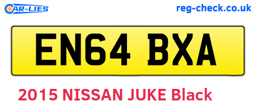 EN64BXA are the vehicle registration plates.