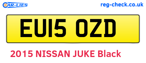 EU15OZD are the vehicle registration plates.