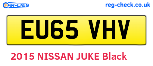 EU65VHV are the vehicle registration plates.