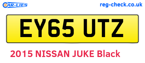EY65UTZ are the vehicle registration plates.