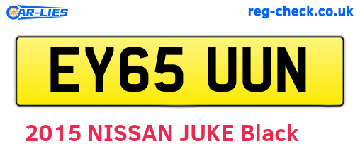 EY65UUN are the vehicle registration plates.