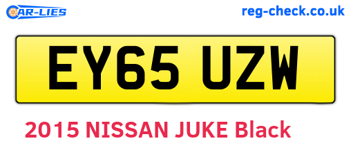 EY65UZW are the vehicle registration plates.