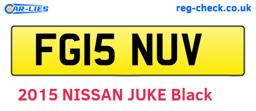 FG15NUV are the vehicle registration plates.