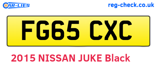 FG65CXC are the vehicle registration plates.