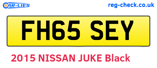 FH65SEY are the vehicle registration plates.
