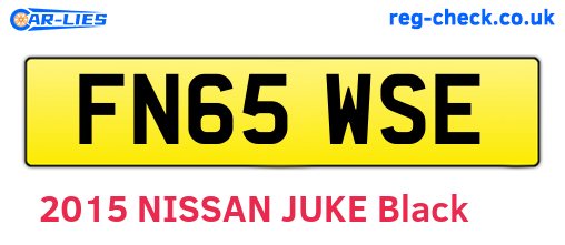 FN65WSE are the vehicle registration plates.