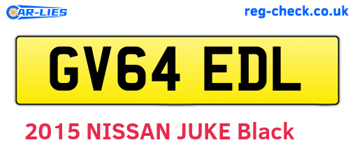 GV64EDL are the vehicle registration plates.