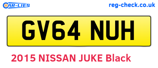 GV64NUH are the vehicle registration plates.