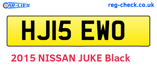 HJ15EWO are the vehicle registration plates.