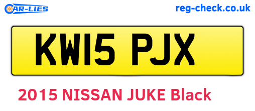 KW15PJX are the vehicle registration plates.