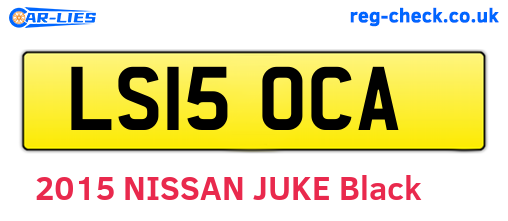LS15OCA are the vehicle registration plates.