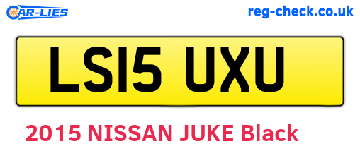 LS15UXU are the vehicle registration plates.