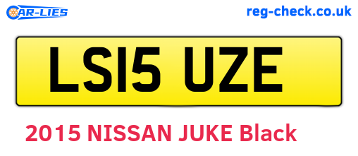 LS15UZE are the vehicle registration plates.