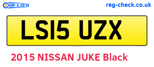 LS15UZX are the vehicle registration plates.