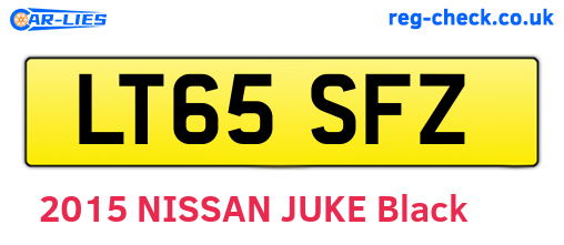 LT65SFZ are the vehicle registration plates.