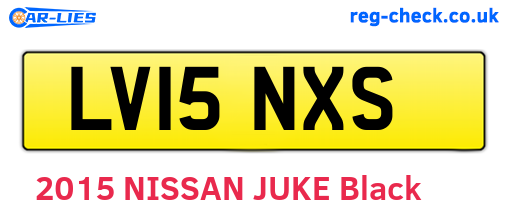 LV15NXS are the vehicle registration plates.