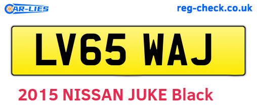 LV65WAJ are the vehicle registration plates.