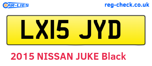 LX15JYD are the vehicle registration plates.