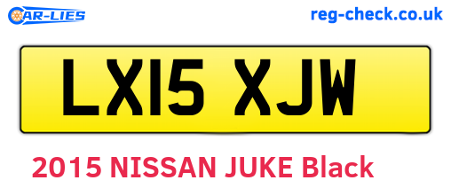 LX15XJW are the vehicle registration plates.