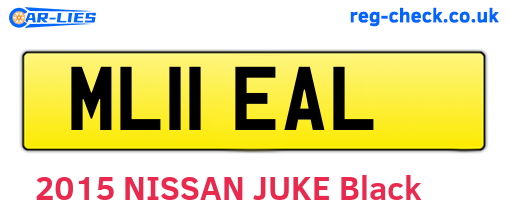 ML11EAL are the vehicle registration plates.