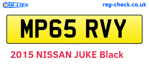 MP65RVY are the vehicle registration plates.
