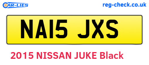 NA15JXS are the vehicle registration plates.