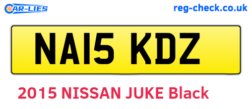 NA15KDZ are the vehicle registration plates.